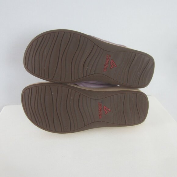 Vionic Womens 8 Purple Rosalind Knotted Thong Platform Wedge Sandals EU 39 - Picture 11 of 14